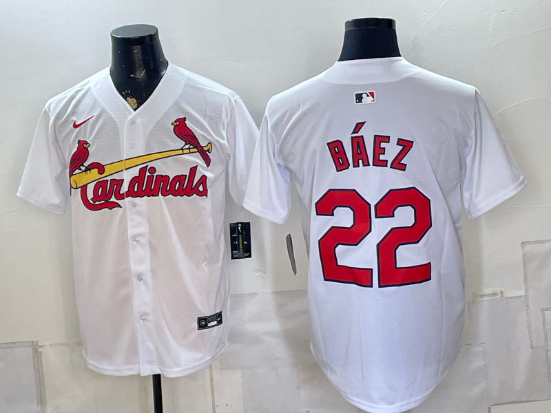 Men 2026 St.Louis Cardinals #22 Baez white Nike MLB Jersey 0823004->st.louis cardinals->MLB Jersey